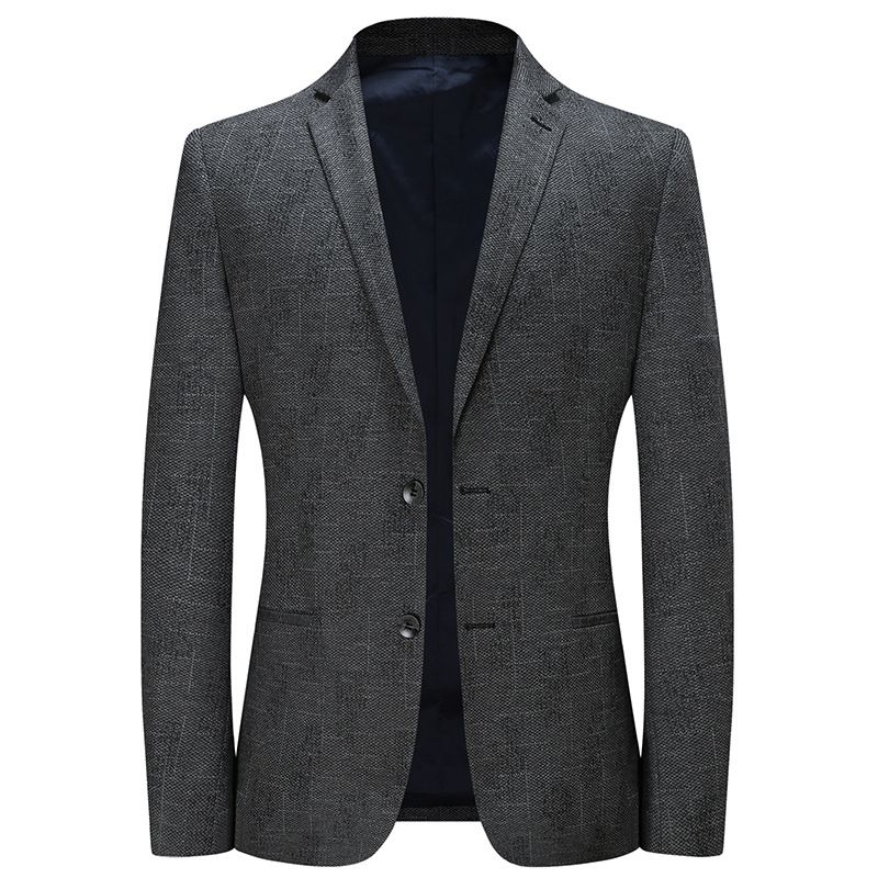 Blazer Jacquard Liten Kostym Med Två Knappar Män Business Casual Topp