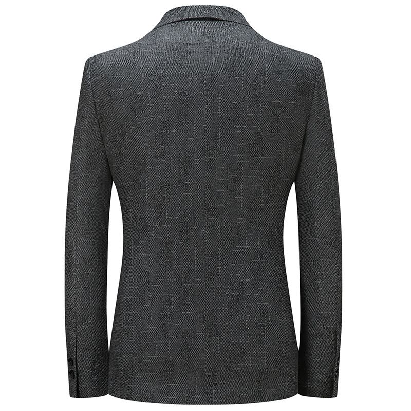 Blazer Jacquard Liten Kostym Med Två Knappar Män Business Casual Topp