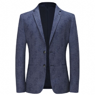 Blazer Jacquard Liten Kostym Med Två Knappar Män Business Casual Topp