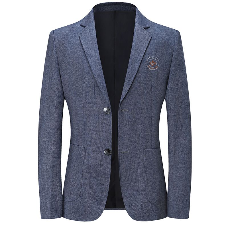 Herr Vår Business Casual Stickad Strykfri Slim Fit Blazer Fritidskläder