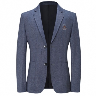 Herr Vår Business Casual Stickad Strykfri Slim Fit Blazer Fritidskläder