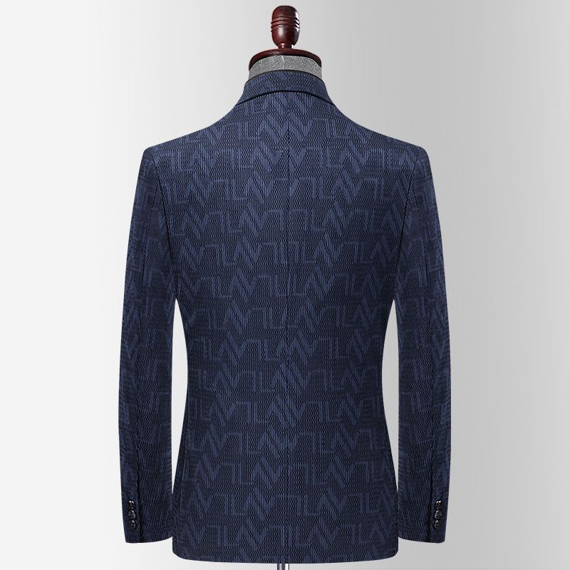 Höst Vinter Jacquard Corduroy Stretch Suit Herr Ungdom Western Fit Casual