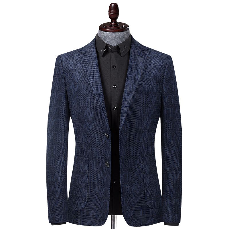 Höst Vinter Jacquard Corduroy Stretch Suit Herr Ungdom Western Fit Casual