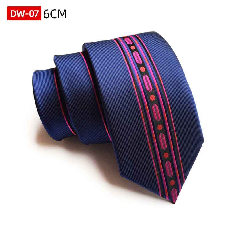 Personality Fashion Tie Polyester Silk Jacquard 6cm Smal Positioning