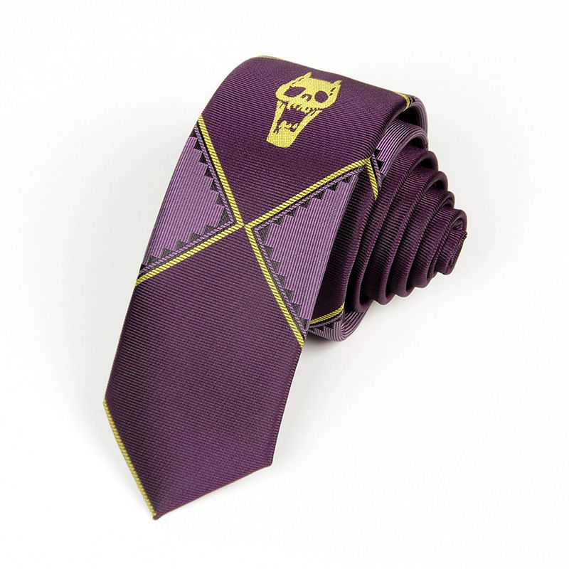 Tie Bizarre Adventure Skull Lazy Zipper Män