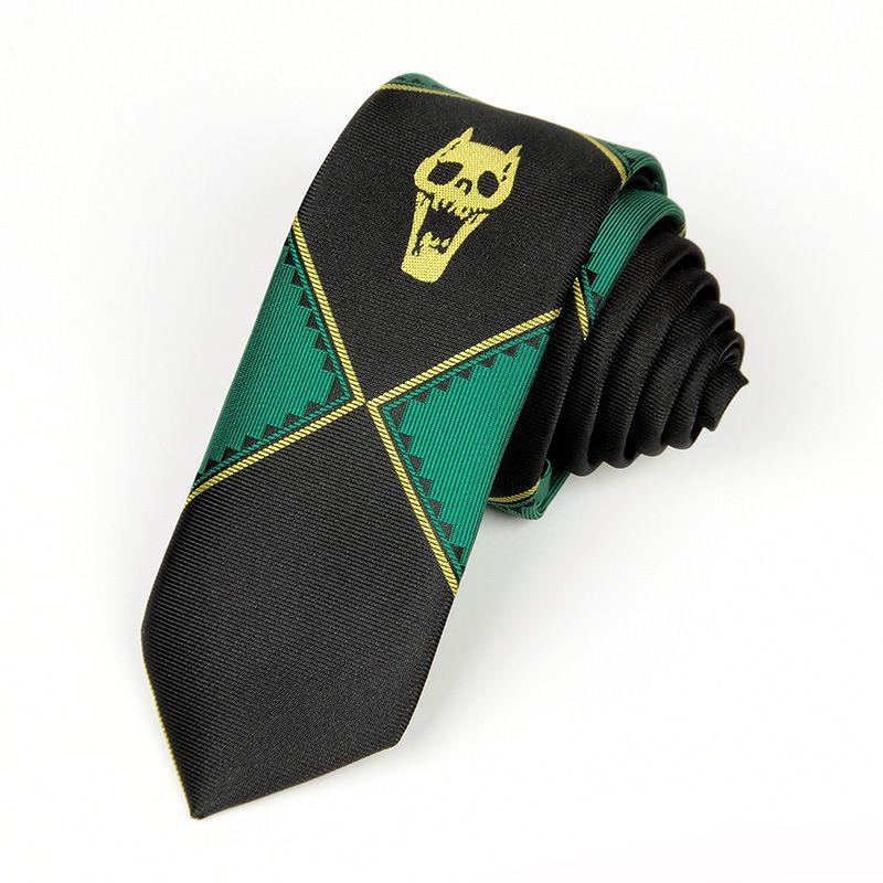 Tie Bizarre Adventure Skull Lazy Zipper Män